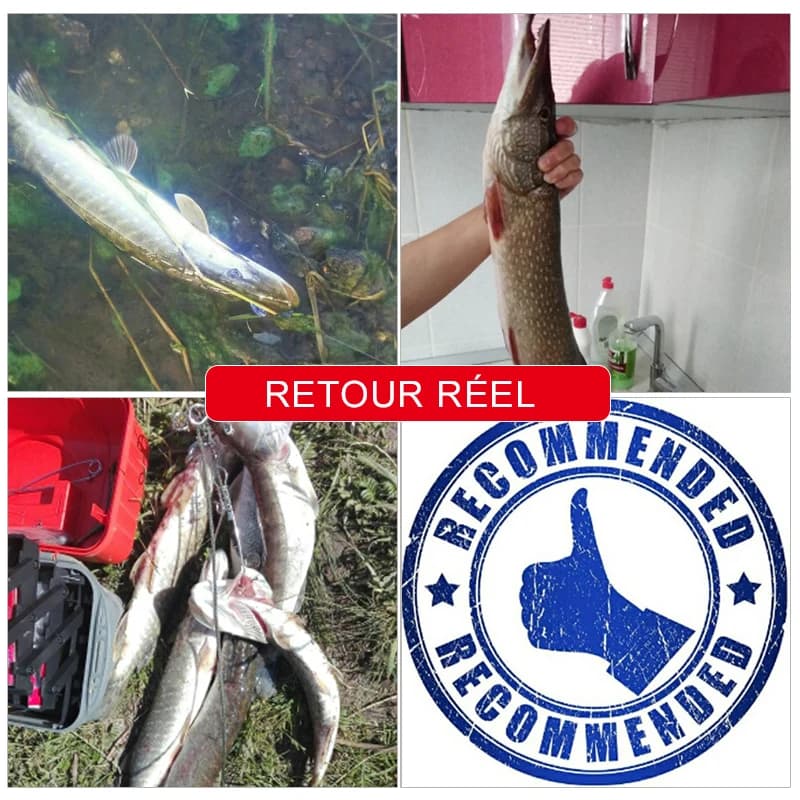 Snap de pêche inoxydable Meredith, 50 pièces solides avec mousqueton à verrouillage sécurisé pour hameçons et leurres