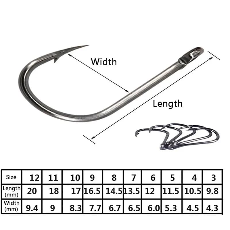 Set de 400 hameçons de pêche acier haute teneur en carbone pour eau douce et mer