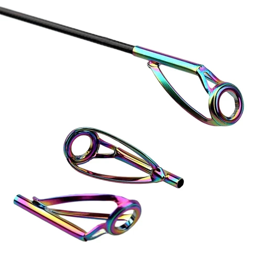 Kit de réparation 5 guides pour cannes spinning et casting - Cadres inox et anneaux céramique