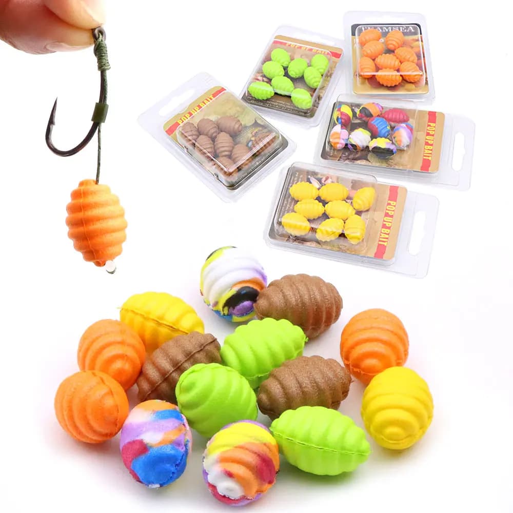 Feeder méthode 8PCS - Montage cheveu pop-up soie chrysalide haute flottabilité pour carpe