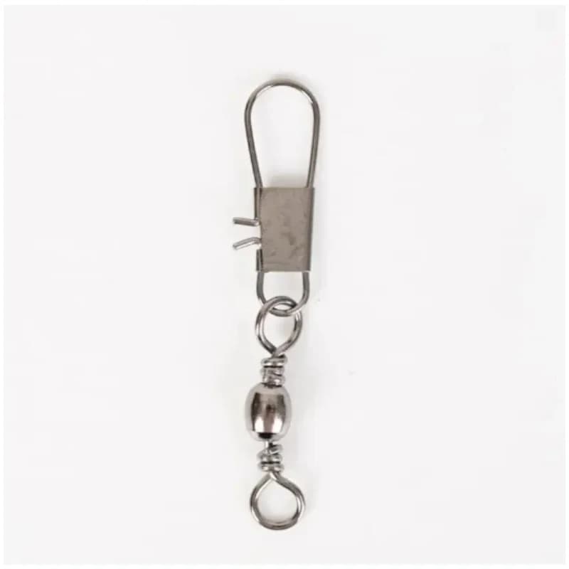 Lot de 100 émerillons à roulement à billes avec clip Fastlock pour la pêche, accessoires de pêche résistants