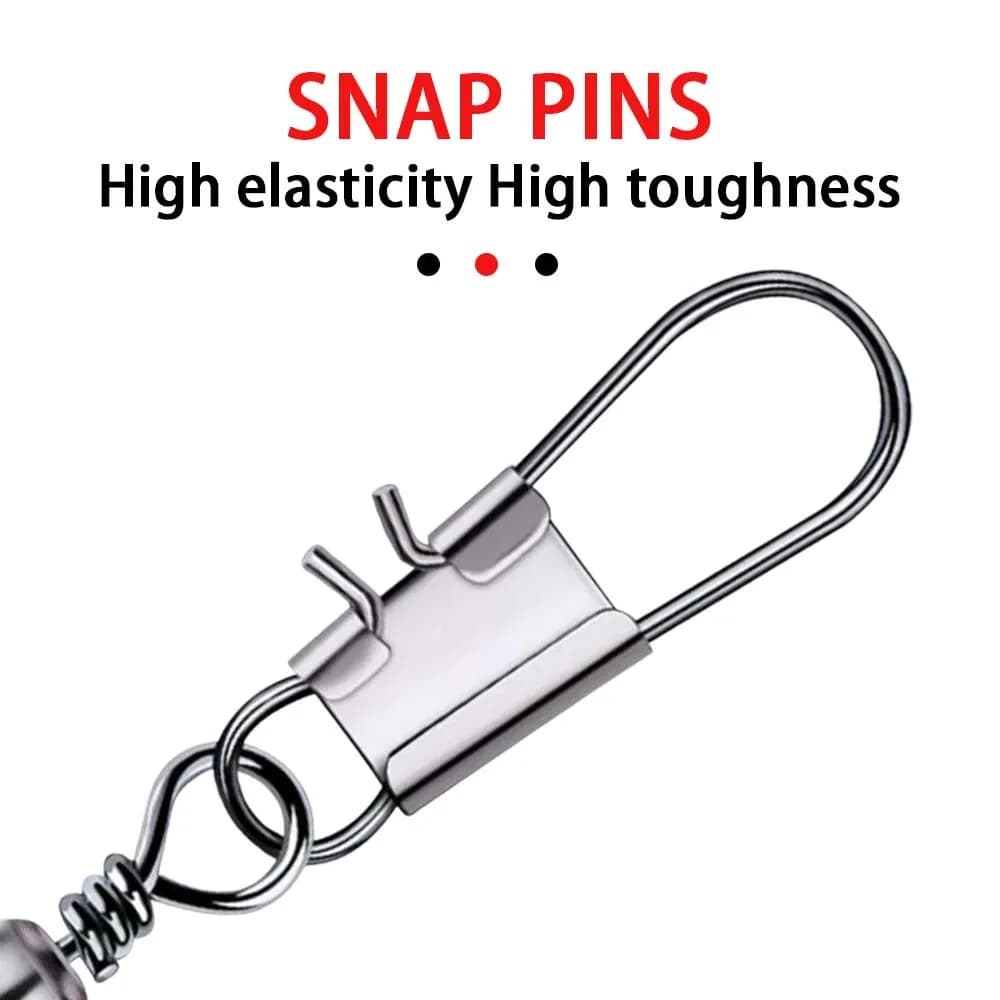 100Pcs émerillons connecteurs à roulement interlock pin pour carpe leurres accessoires pêche montages