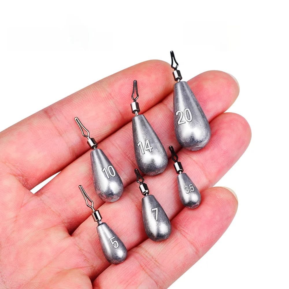 Plombs drop shot et têtes plombées pour leurres de 3.5g à 20g | Sinkers pour pêche aux leurres