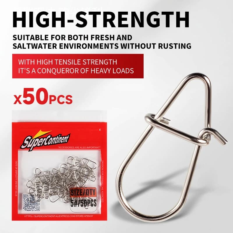 Snaps Supercontinent pour leurres crankbait - Attaches rapides duo lock résistantes à l'eau salée