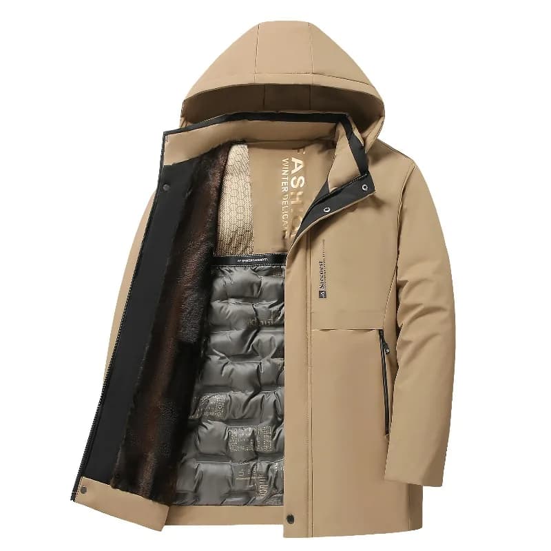 Veste matelassée pêche hiver imperméable - Veste polaire confortable coupe-vent pour pêche loisir extérieure