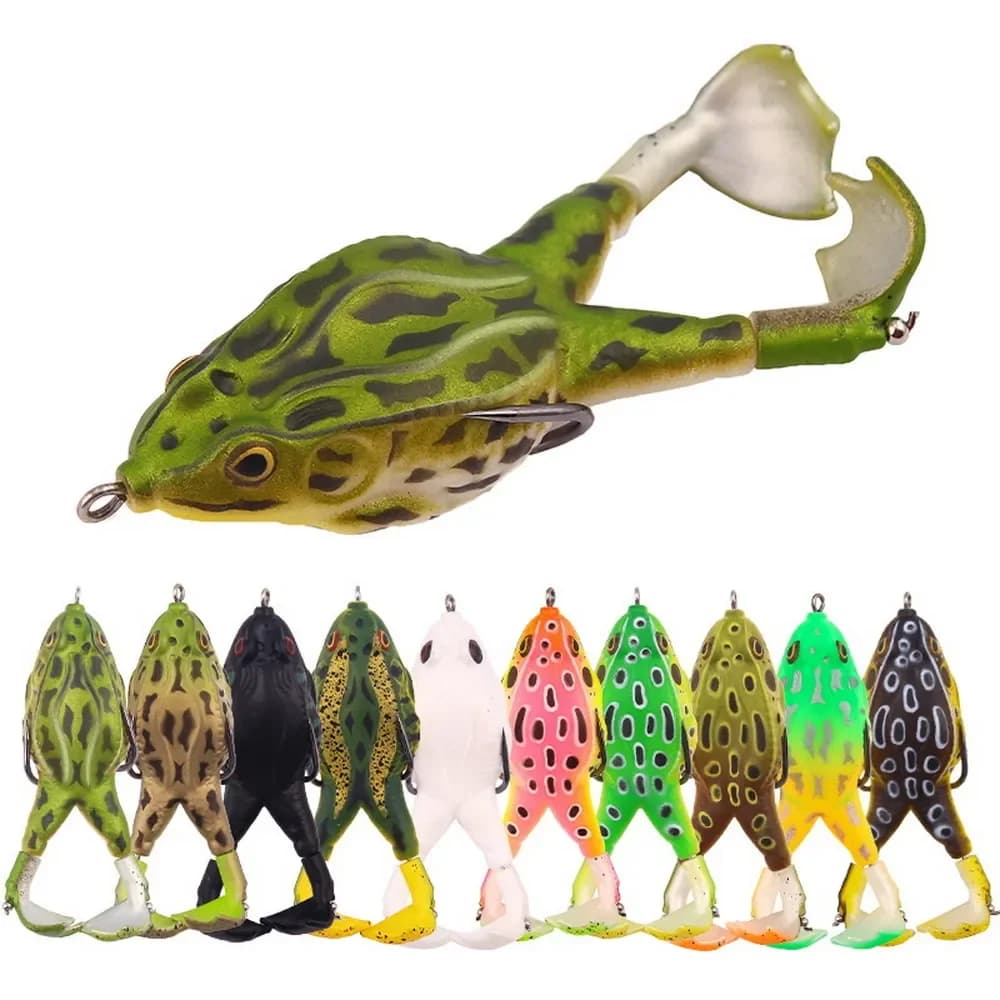 Leurre grenouille Frog Lure avec hélices - Appât de surface en silicone pour black bass et silure