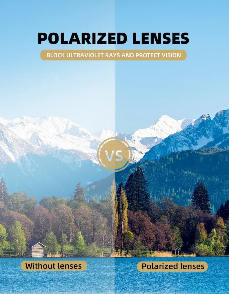 Lunettes de soleil polarisées homme sport pêche confortables légères UV400 protection totale