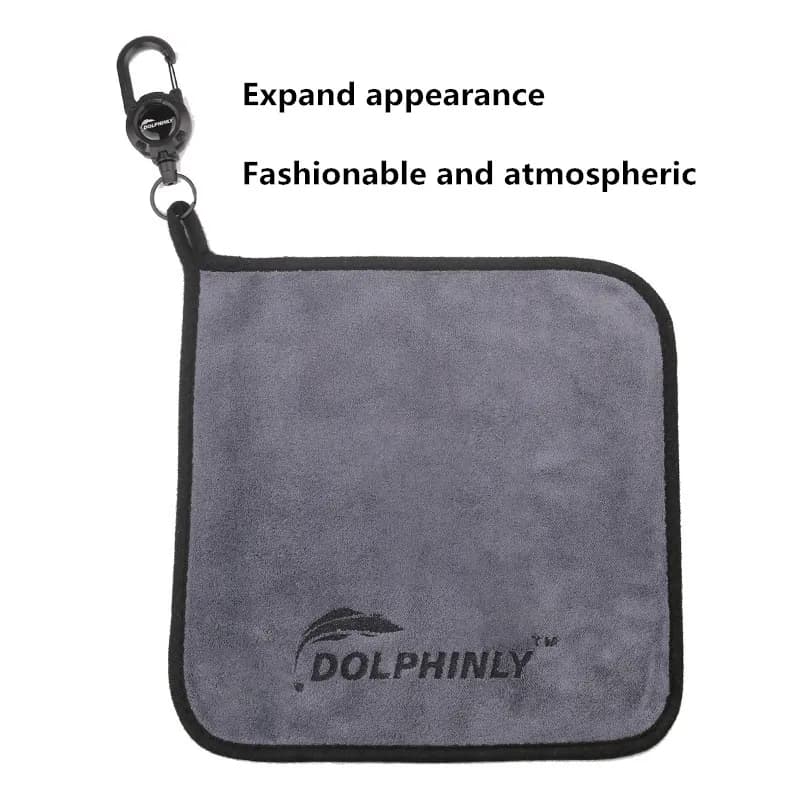 Serviette de pêche portable à boucle, épaisse et antidérapante pour essuyer les mains et le matériel