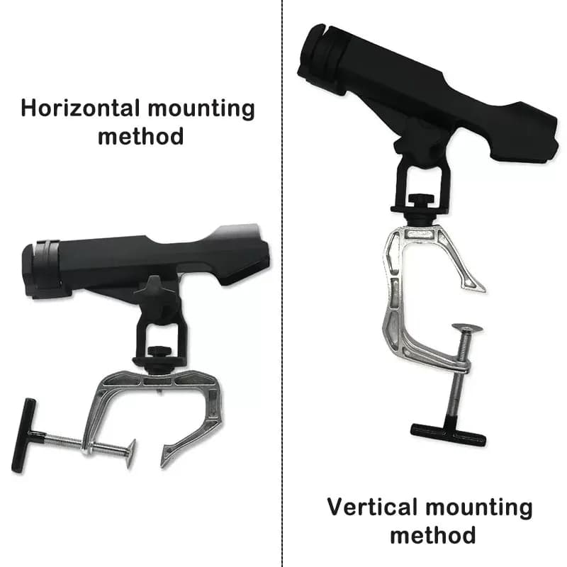 Support de canne à pêche ajustable 360° pour bateau, montage sur rail robuste et durable