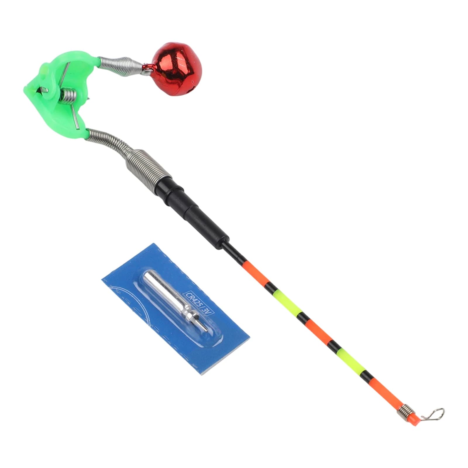 Flotteur alarme étanche avec LED indicateur de touche - lumière changeante pour pêche nocturne avec pile incluse