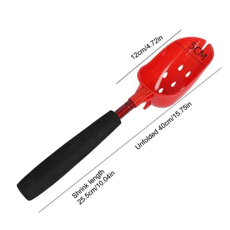 Cuillère de pêche rétractable légère avec manche long antidérapant pour lancer les appâts et esches