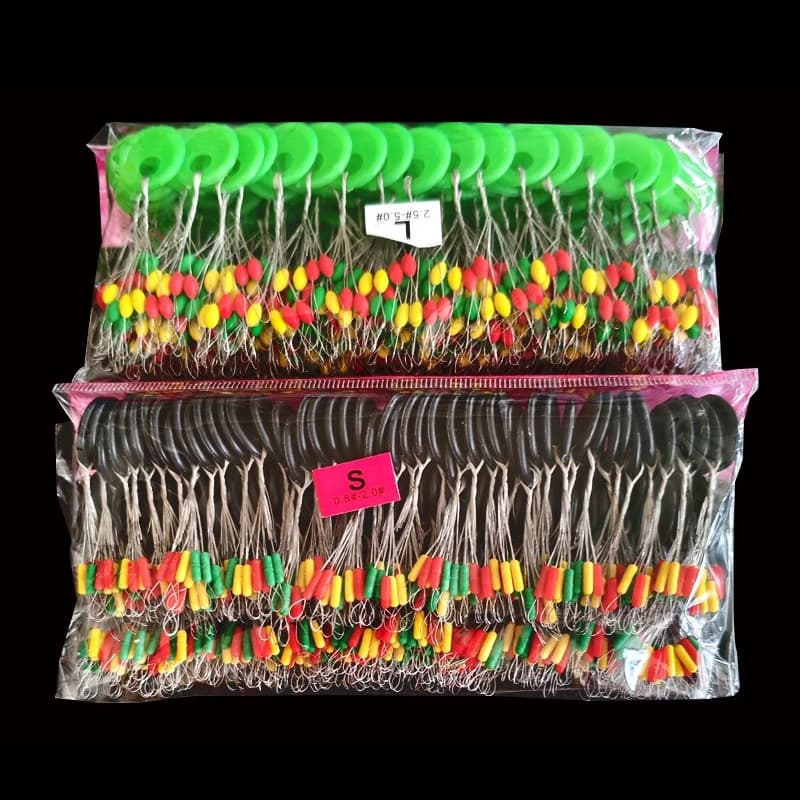 60 haricots espaceurs flotteurs ovale couleur caoutchouc ligne pêche accessoires équipement
