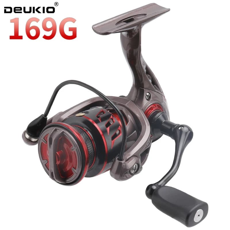 Moulinet spinning innovant résistant à l'eau DEUKIO 4.5kg drag - ratio 5.2:1 pour pêche eau douce