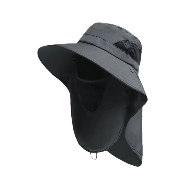 Chapeau de pêche avec protection UV et rabat couvre-nuque pour homme et femme