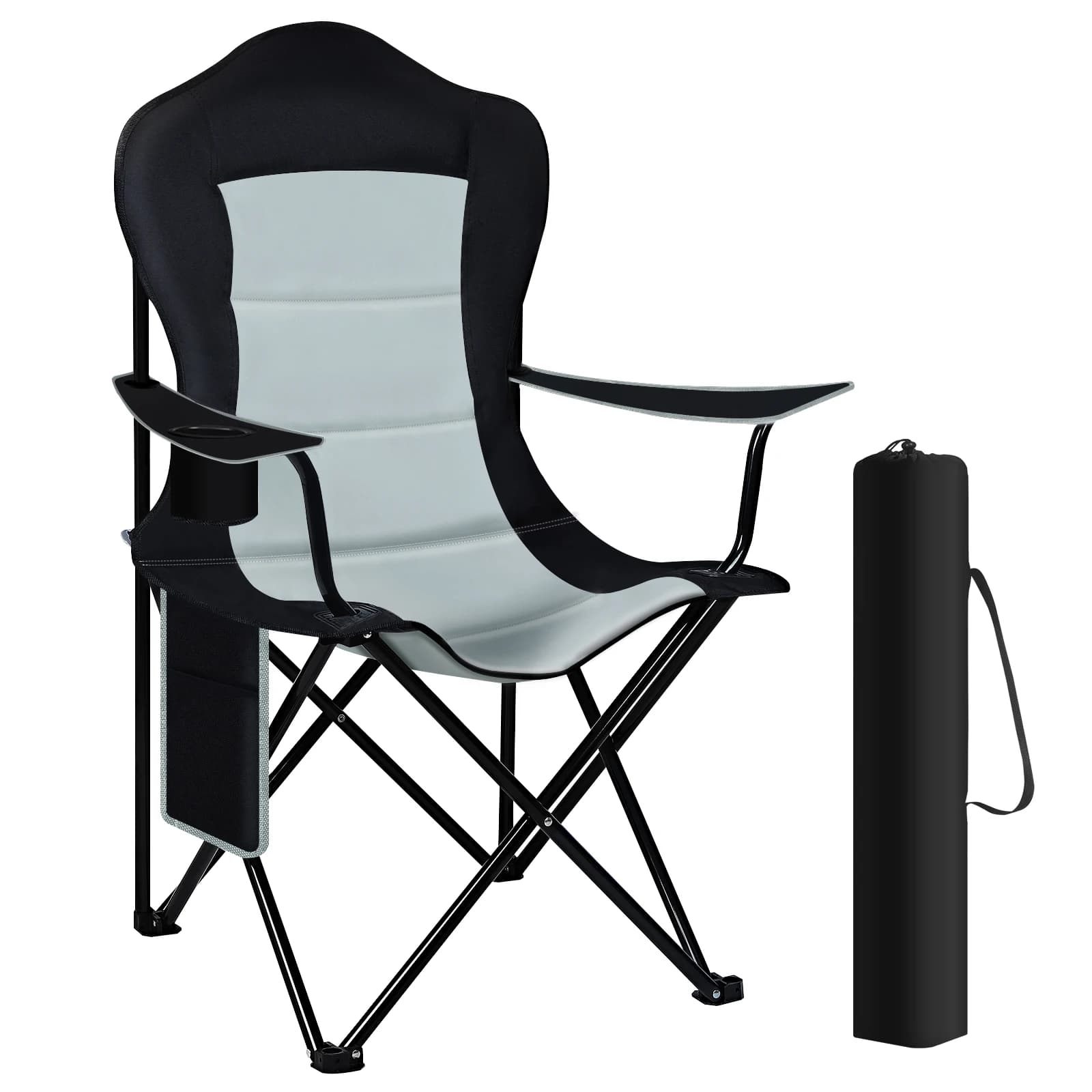 Chaise camping pliable WOLTU légère pêche - Siège poche latérale porte-gobelet jardin terrasse BBQ plage