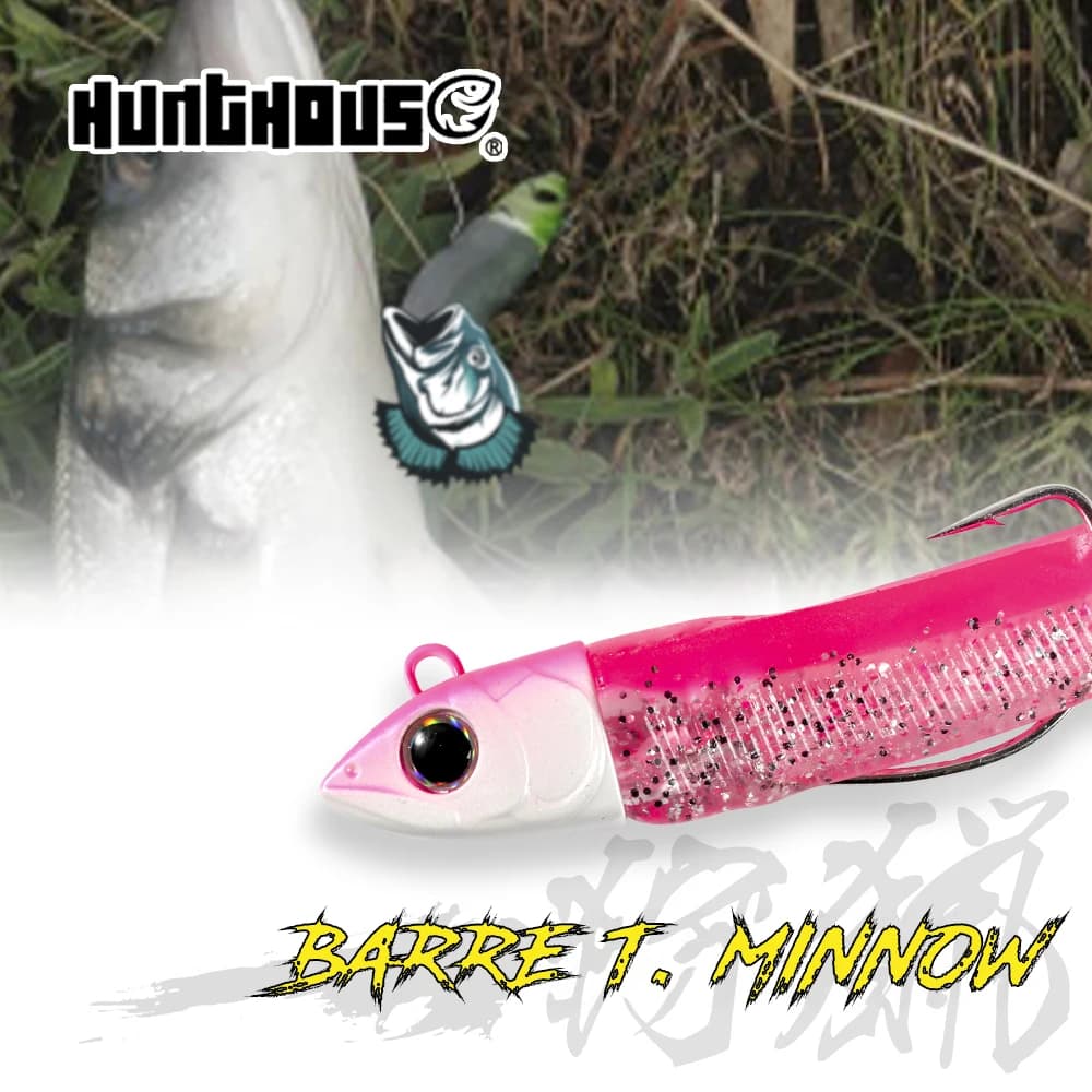Leurre souple Hunthouse T. Minnow avec tête de jig 7g à 120g pour la pêche du