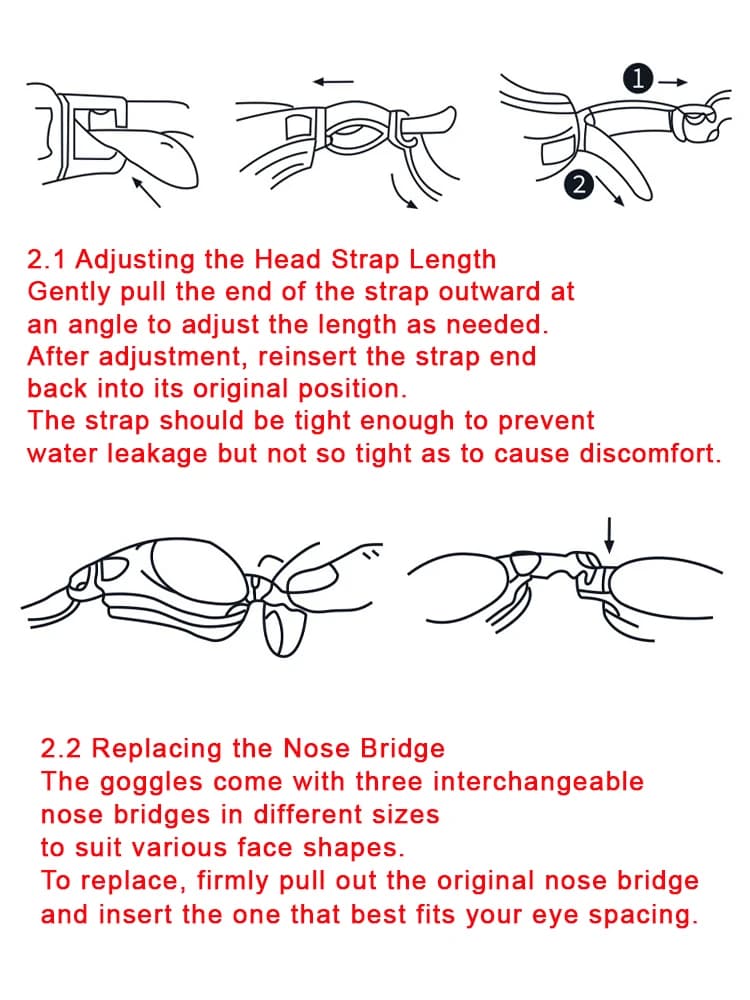 Lunettes de natation professionnelles JSJM adultes anti-buée HD grand angle étanches réglables silicone