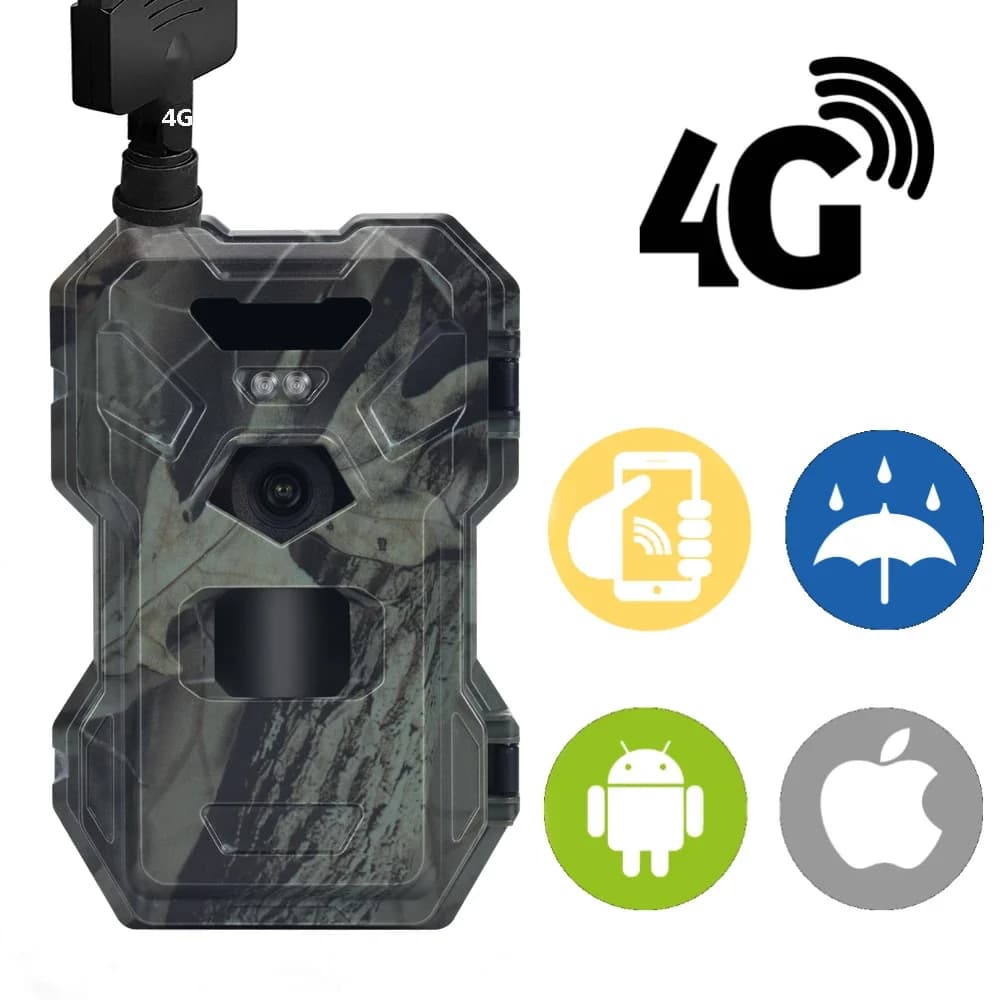 HC-880Pro caméra 4G trail 30MP 2K vision nocturne 120° champ vision monitoring faune chasse pêche