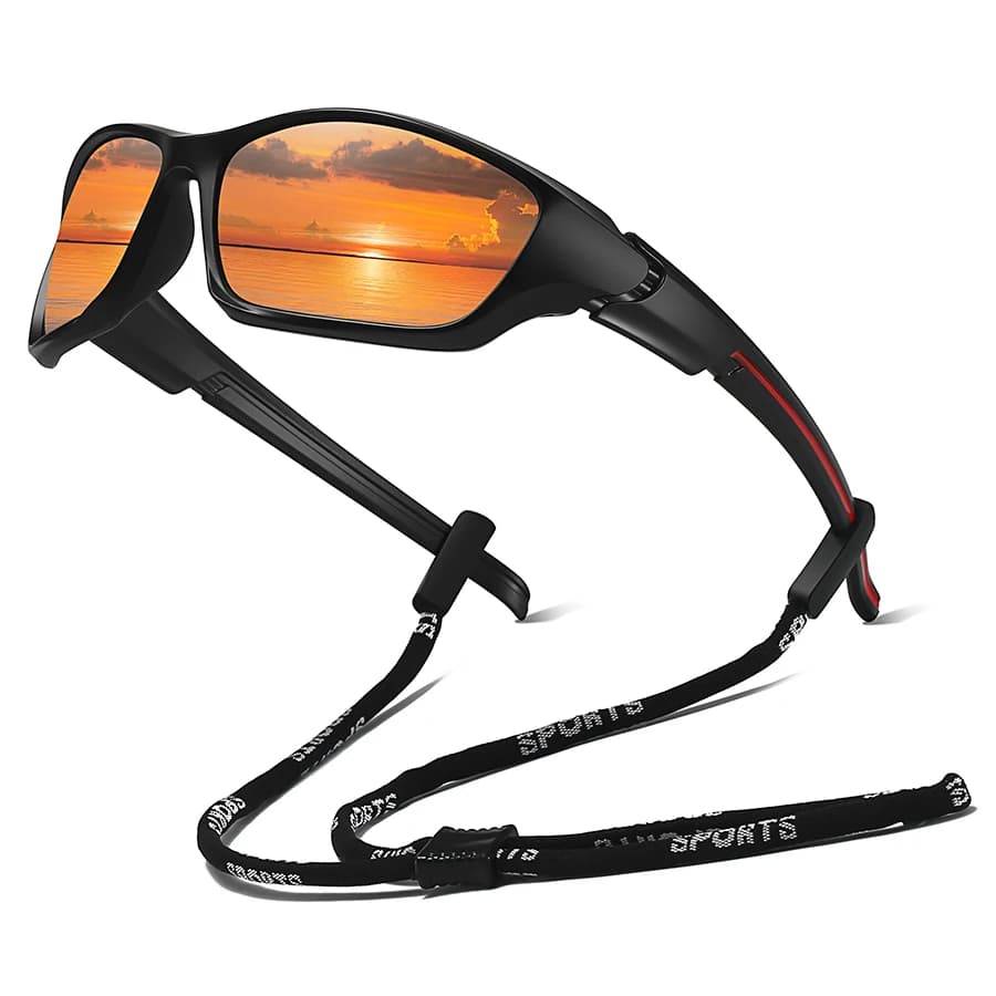 Lunettes de pêche montagne avec chaîne sport outdoor protection UV pour randonnée pêche