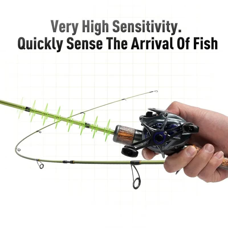 Canne voyage carbone ultralégère KINGDOM 3 sections action MF pour truite et brochet en UL/L