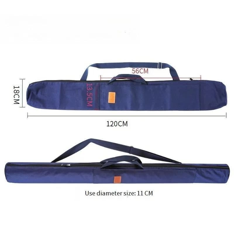 Sac canne à pêche jaune toile grande capacité avec compartiment parapluie - Stockage équipement pêche