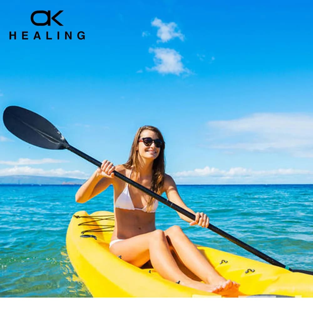 Pagaie double kayak gonflable 2 sections fibre de verre ABS pour paddle surf stand up paddle accessoire bateau
