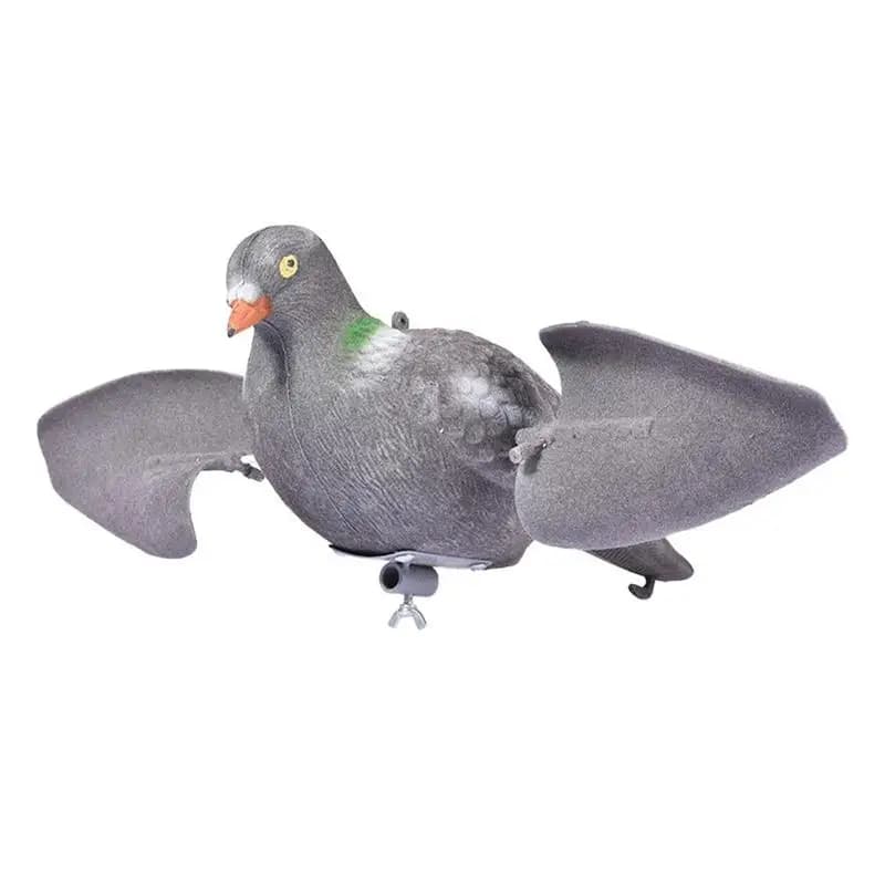 Leurre colombe volant réaliste à propulsion éolienne - Appât de chasse peint pour jardin et extérieur