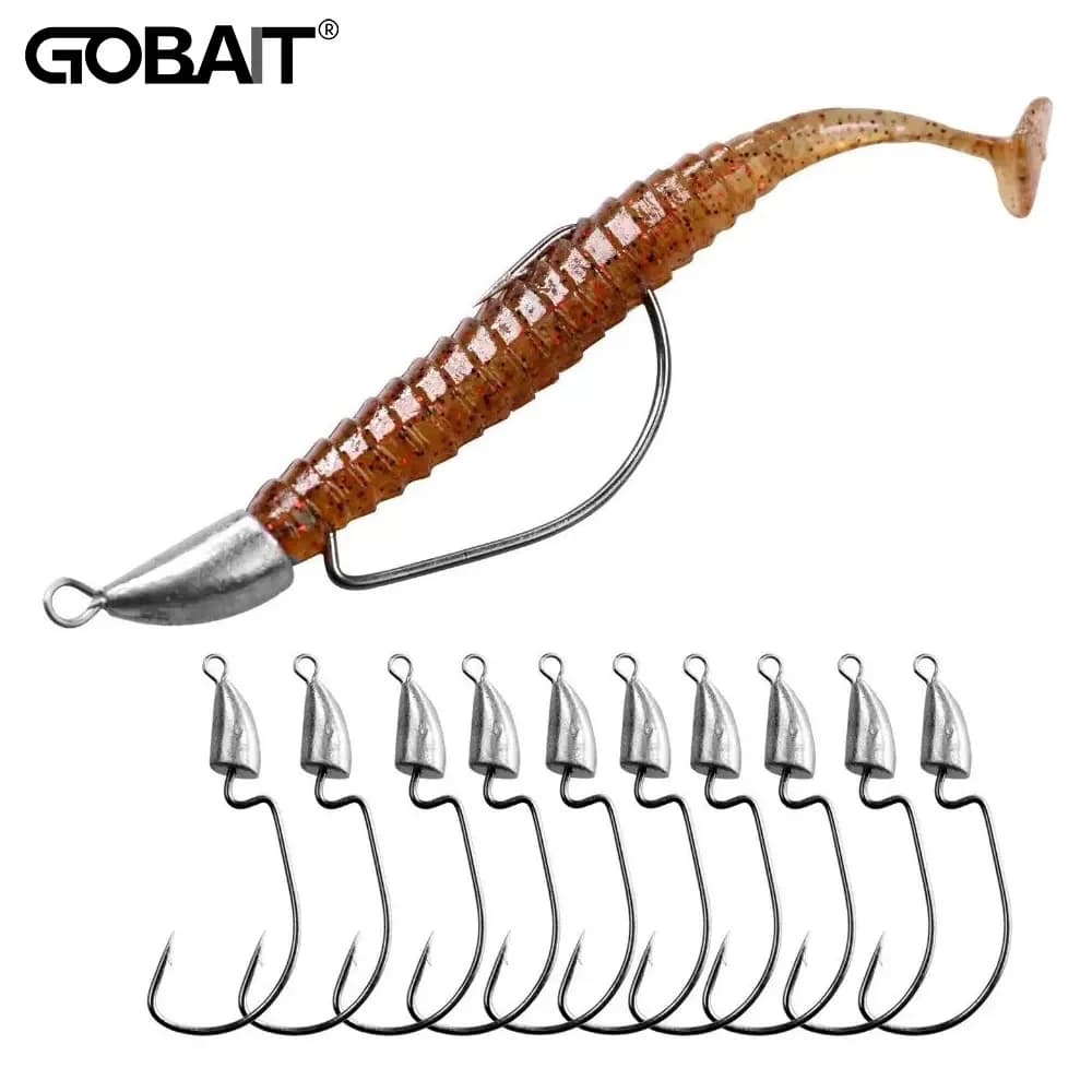 10 hameçons jig head métal 3.5g à 20g - poids texas rig pour pêche leurres souples
