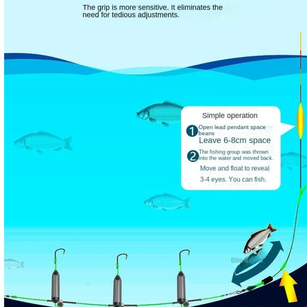Montage carp ready-to-use 3 hacks Iseni avec hameçons barbelés tailles 4#-11# pour pêche à la bouillette