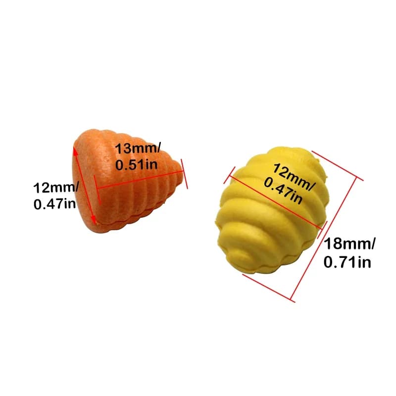 12 appâts flottants pop-up pour carpe - 7 types de chrysalides de ver à soie en forme de tour