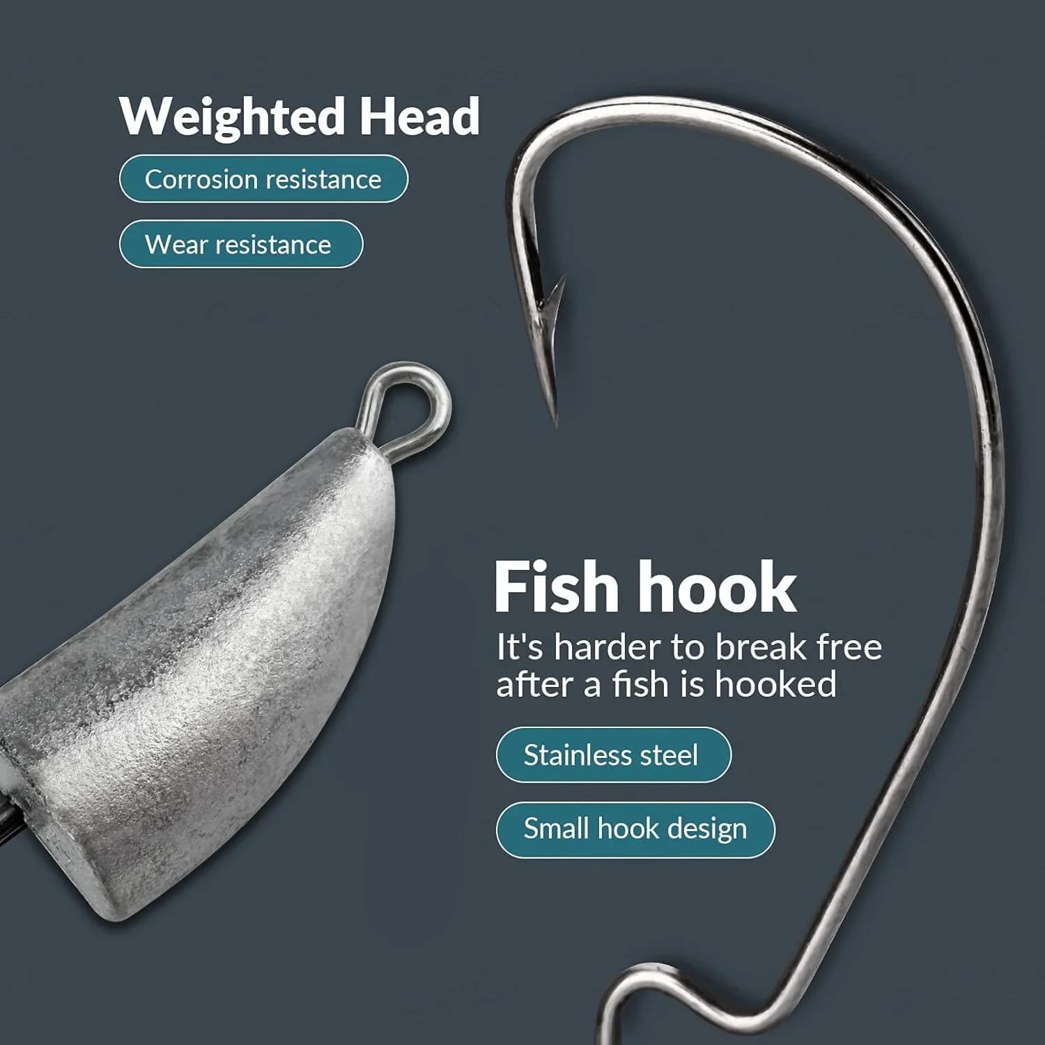 Têtes plombées métal 10 pièces 3.5g à 20g pour montage texas rig et pêche au leurre crankbait