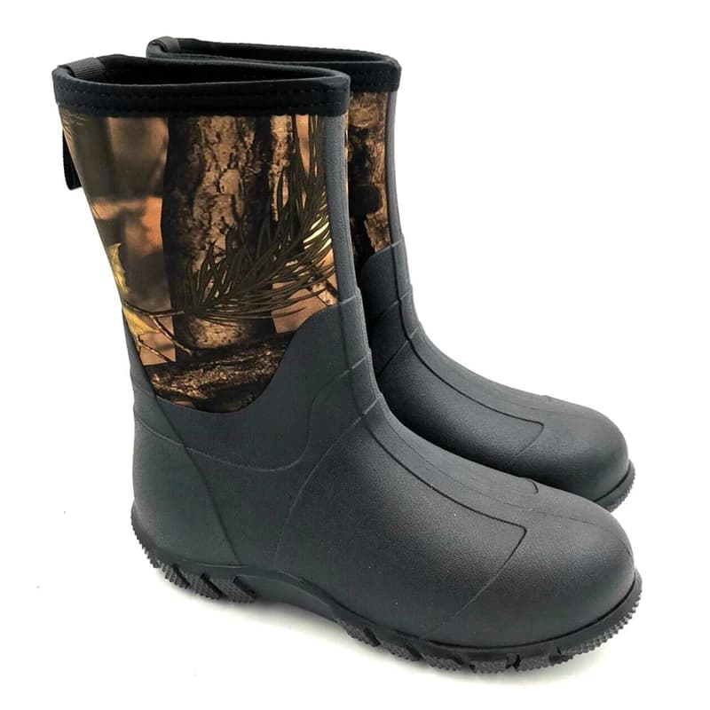 Bottes de pêche imperméables marron - Chaussures wading semelle caoutchouc pour pêche récifale et rocheuse