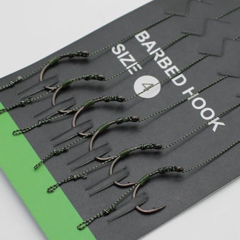 Leader hair rigs pour pêche carpe avec ligne tressée - Montages prêts pour bouillettes et feeder fishing