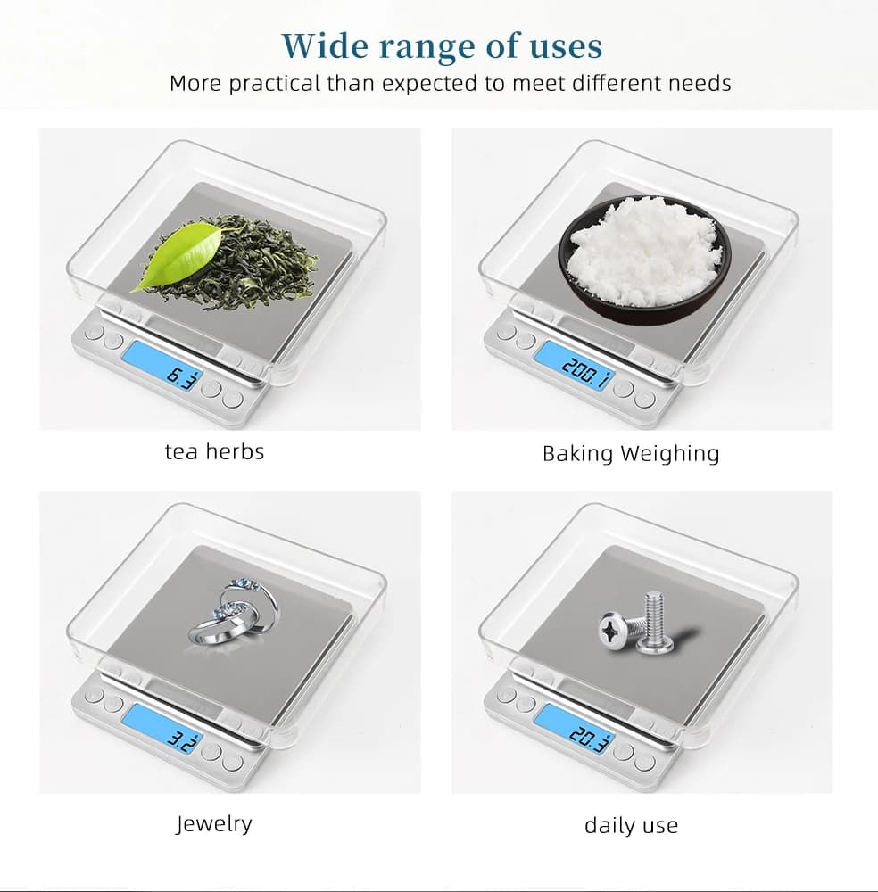 Balance électronique 3000g 0.1g précision pêche cuisine pesée appâts LCD 3kg