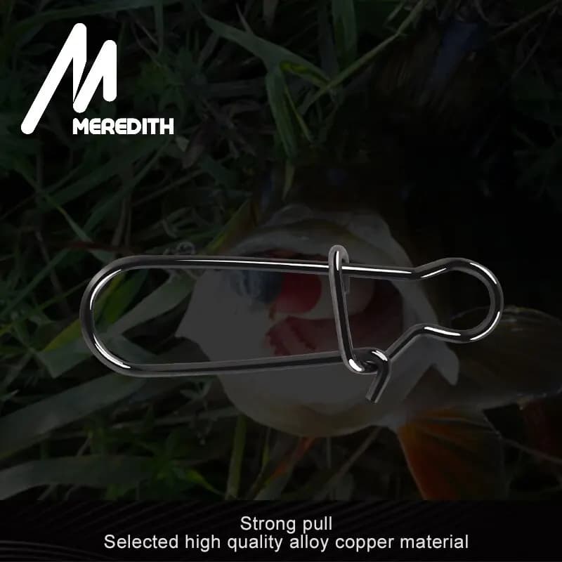 Connecteurs pêche Meredith 50 pièces mousquetons rapides émerillons solides anneaux sécurité