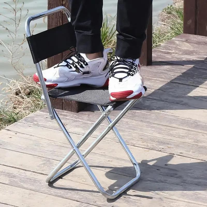 Tabouret pliant pêche portable léger - Siège camping antidérapant pour intérieur et extérieur