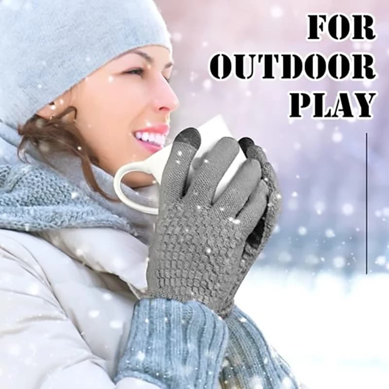 Gants tactiles hiver pêche et ski - Chauffants avec poignets élastiques pour outdoor