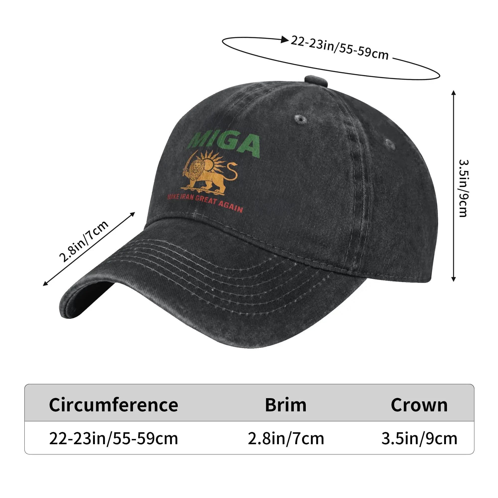 Casquette baseball Iran Miga pêche - Make Iran Great Again chasse pêche été unisexe snapback