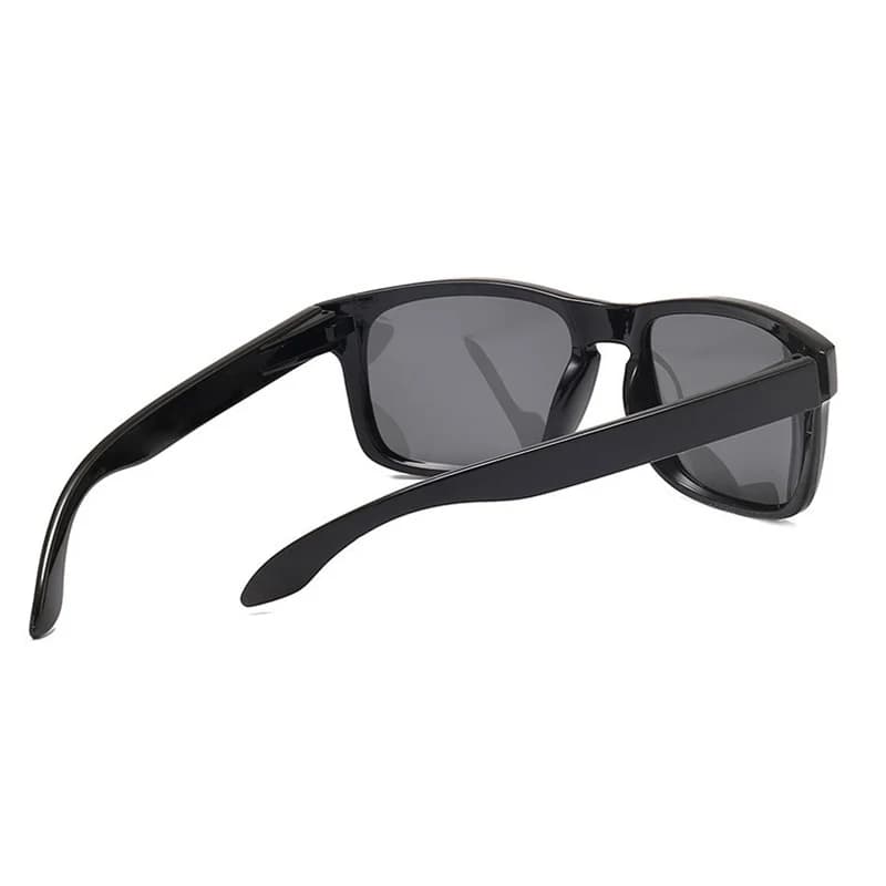 Lunettes de soleil carrées polarisées vintage homme - Sport outdoor plastique noir UV400