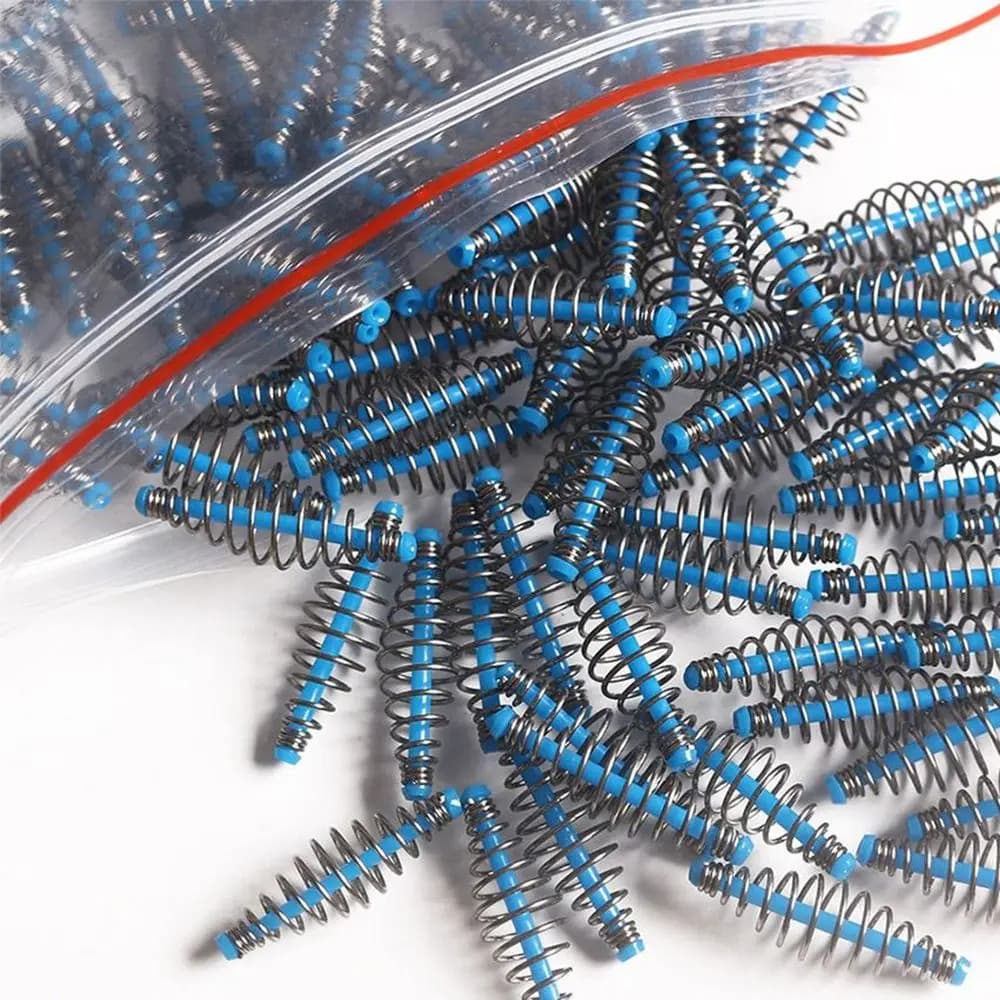30 appâts de pêche à ressort en ligne en acier inoxydable pour amorçage précis et efficace