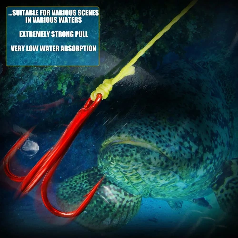 Ligne de pêche japonaise BAKAWA 4 brins multifilament, résistante à l'abrasion pour carpe, 100 à 1000 mètres