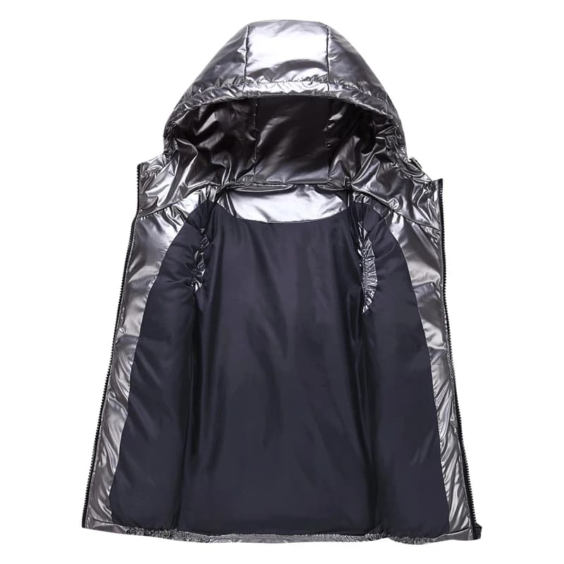 Veste sans manches polaire chaude hiver avec capuche pour homme femme enfant
