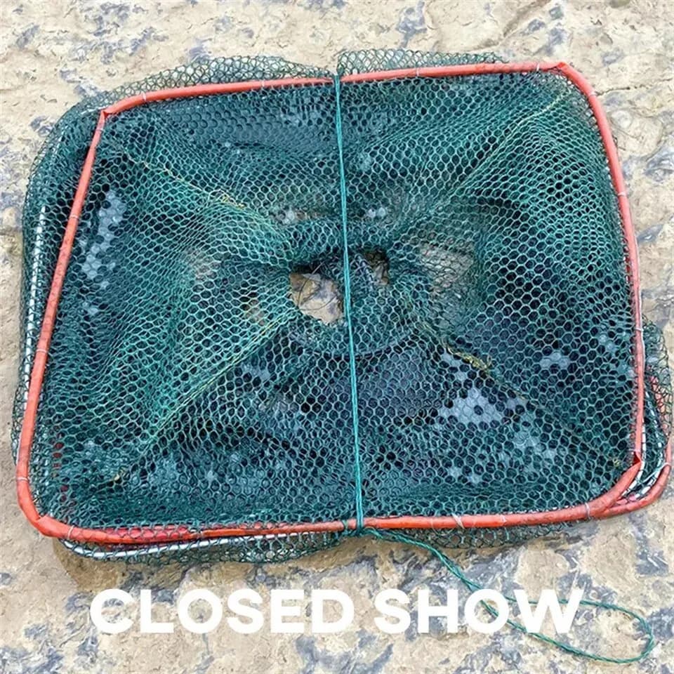 Filet pliable pêche crabe et crevette - Piège nylon fin pour crustacés en extérieur