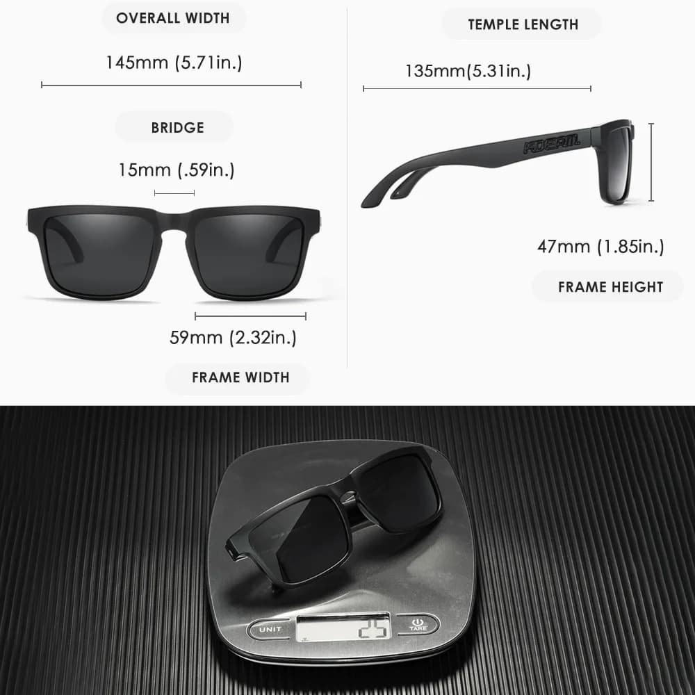 Lunettes de soleil polarisées Kdeam 2025 pour pêche - Verres miroir rouges unisexes tendance