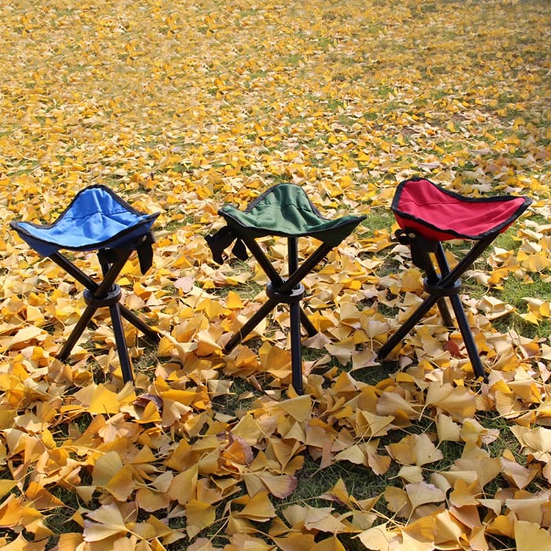 Chaise plage pliante triangle design pêche camping - Siège paresseux multifonction ultra léger portable