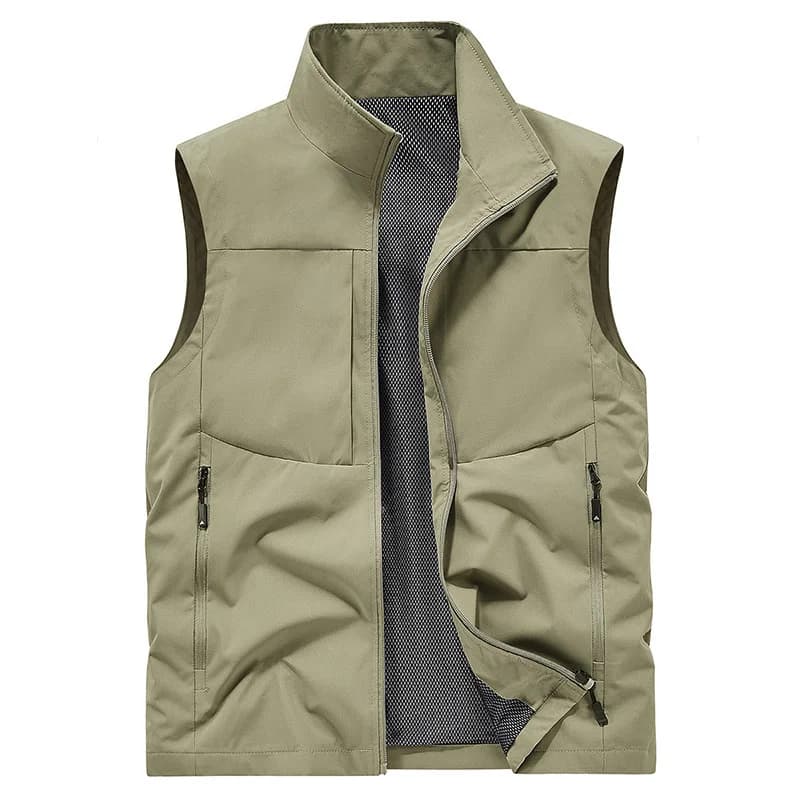 Veste sans manches homme été pêche 5XL respirante imperméable séchage rapide veste cargo