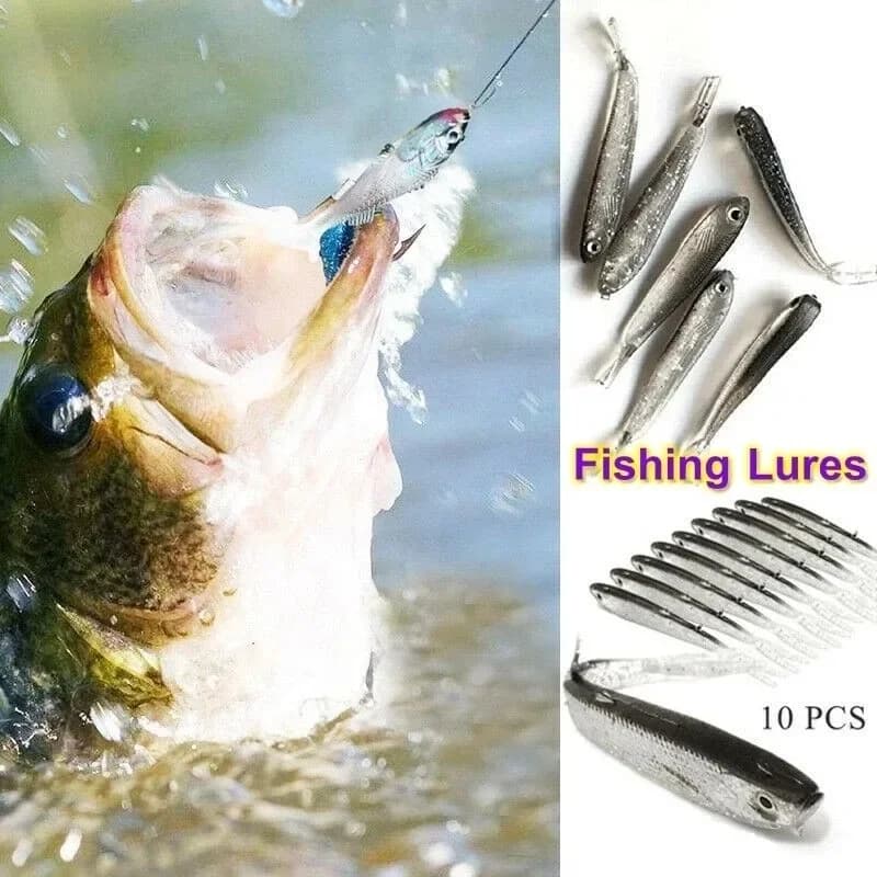 Leurre souple silicone avec hameçon intégré pour la pêche aux leurres artificiels