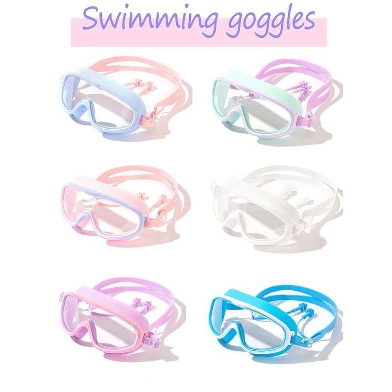 Lunettes piscine enfant grand angle - anti-buée et anti-UV étanches pour jeunes baigneurs