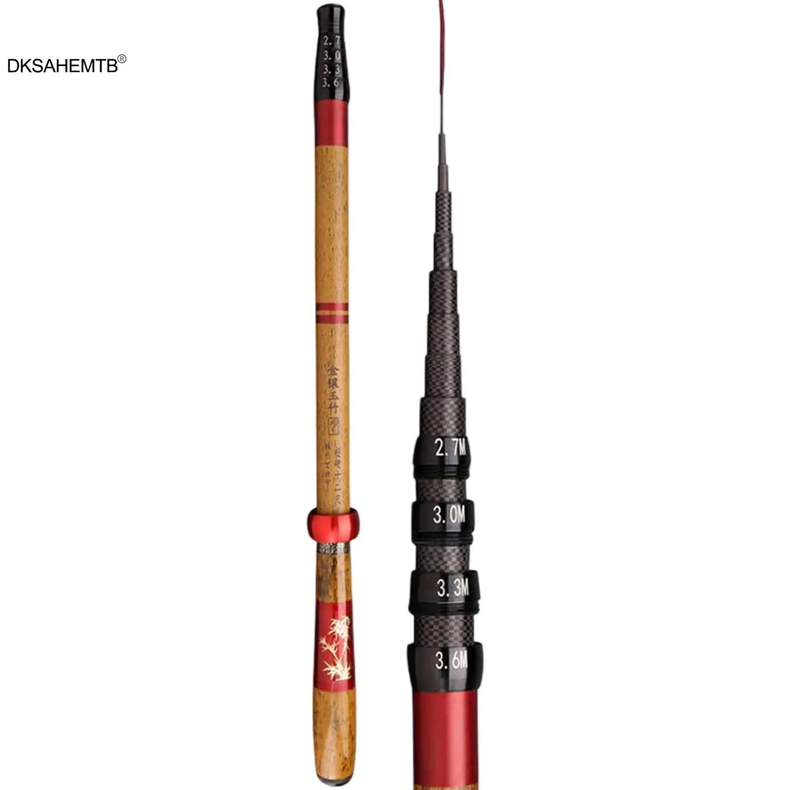 Canne pêche portable section courte - Mini canne main carbone ultra légère 19 réglages poche