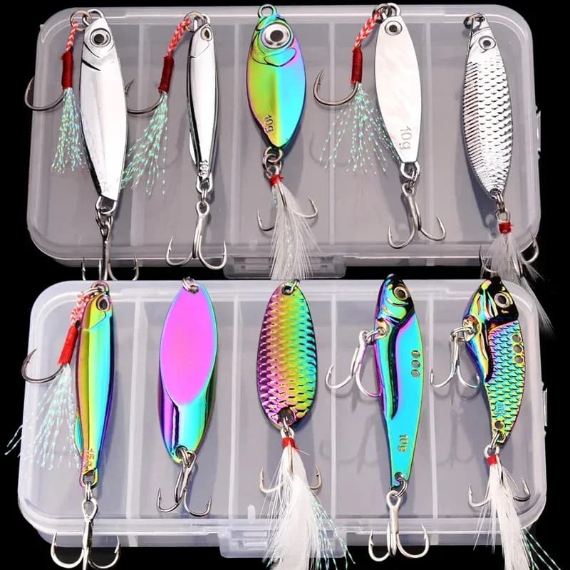 Set de leurres métal VIB 3g-15g - 3 leurres vibrants coulants pour pêche en mer et carnassiers